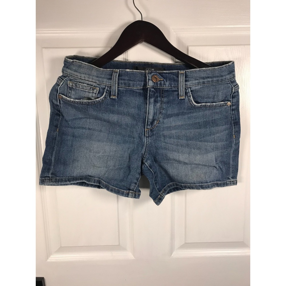 JOE'S Fitraw Short Women's Blue Denim Shorts W28 Low Rise Regular Fit Stretch